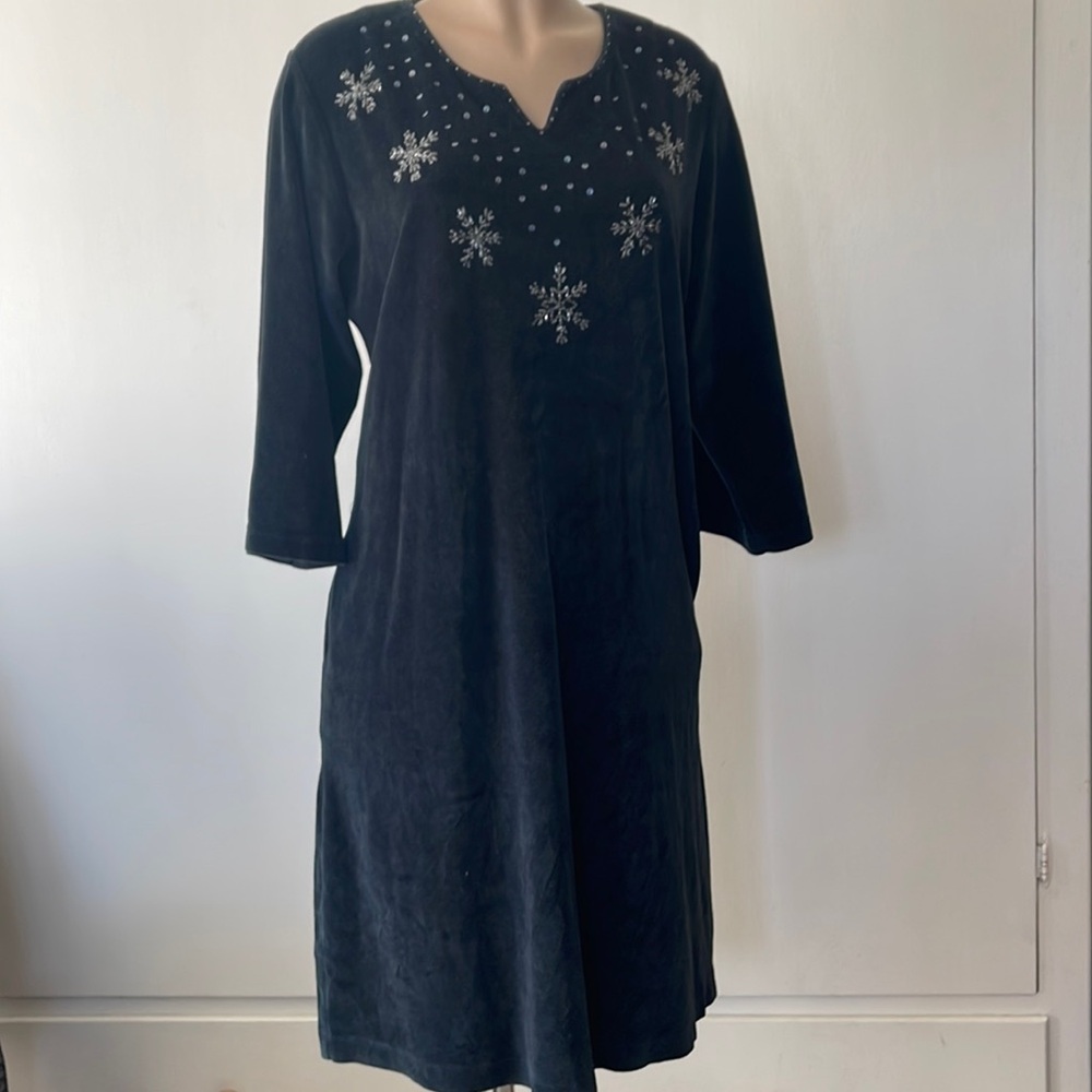 Quacker Factory Velvet W Pockets Size Medium Wome… - image 1